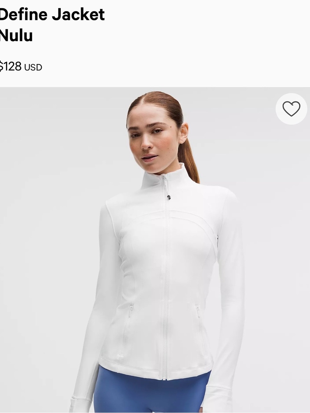 lululemon athletica Define Jacket - White